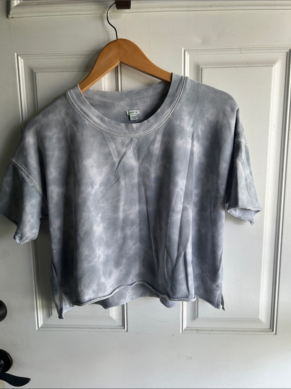 aerie Light Gray & white tie dye Crewneck Sweatshirt